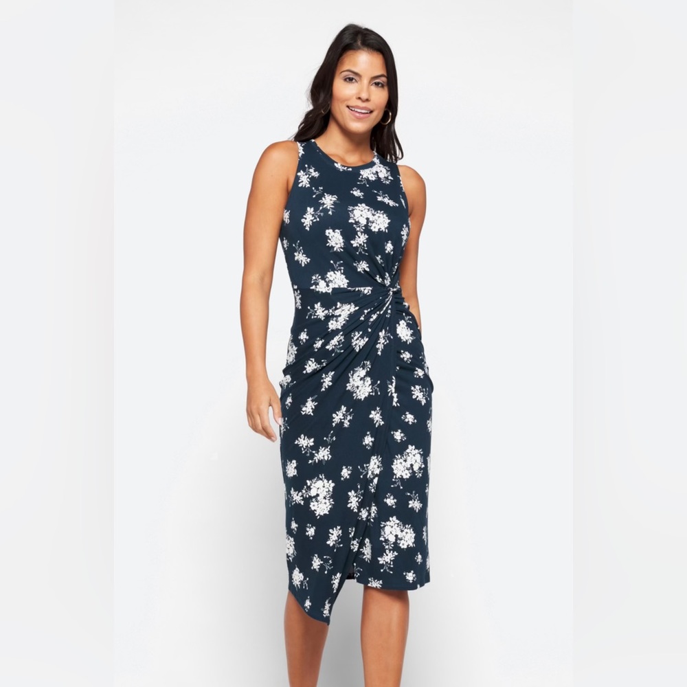 Nine Britton Abigail Brushed Knit Fitted Midi Dress